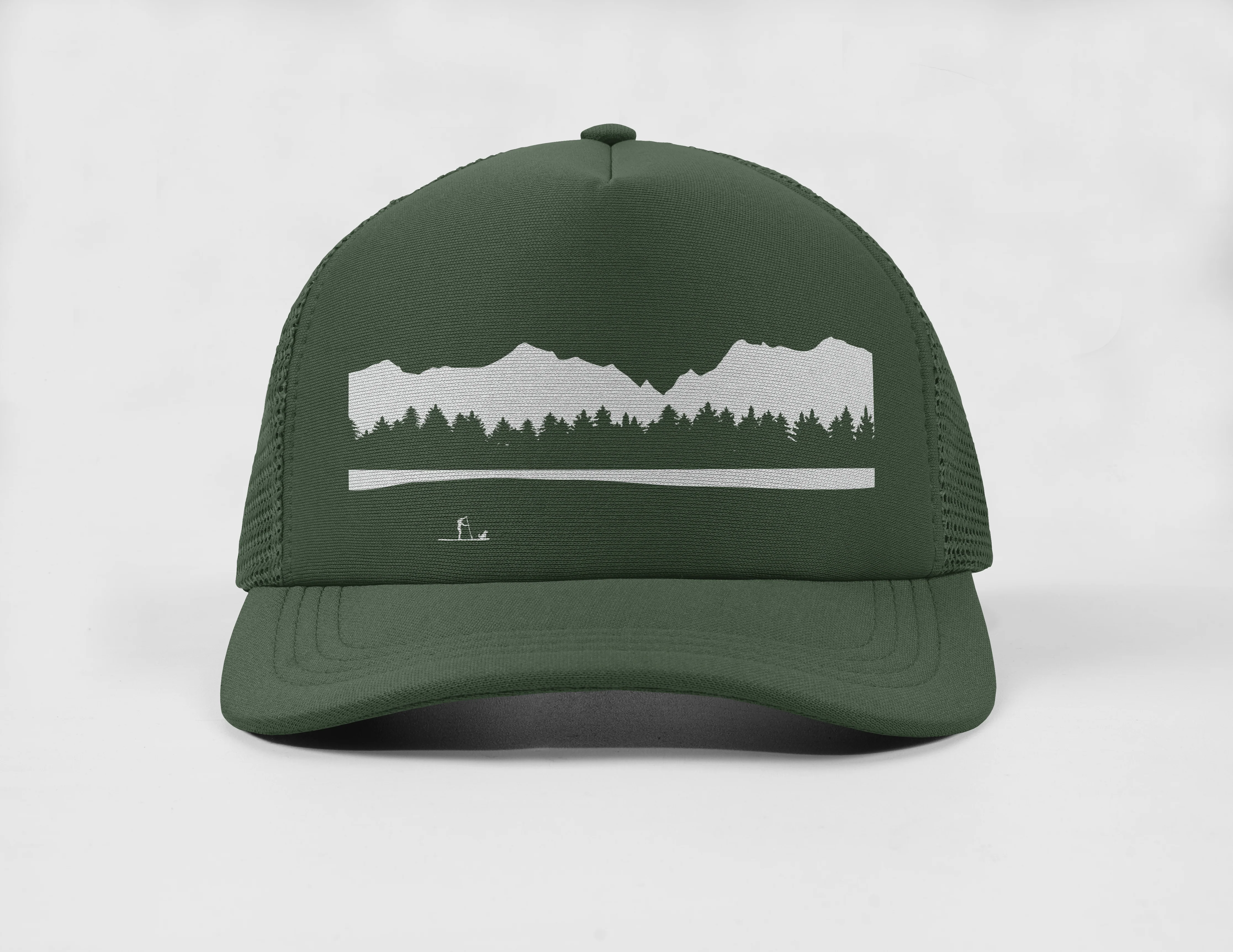 Woman and Dog Paddle Board Trucker Cap